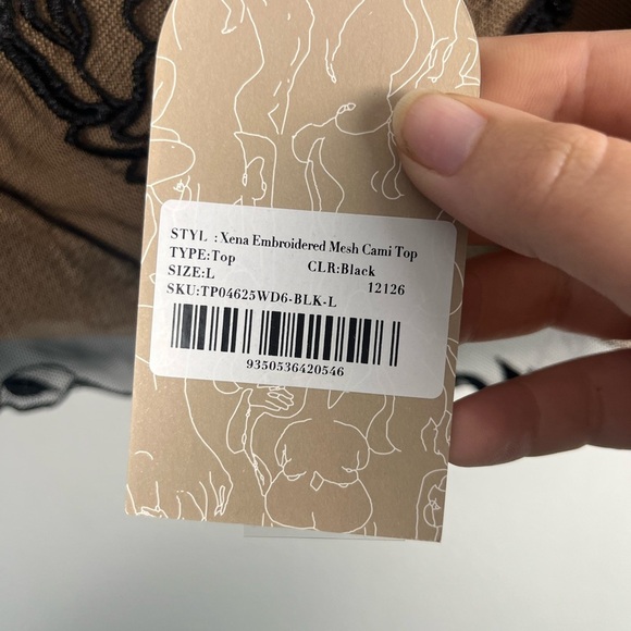 Meshki two piece  Xena Floral Embroidered crop top and skirt set size large - Picture 4 of 14